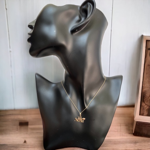 14k Yellow and Rose Gold Nana Necklace Charm Pendant grandma Christmas birthday - Picture 5 of 7